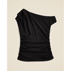 J. Crew Factory Black One-Shoulder Blouse